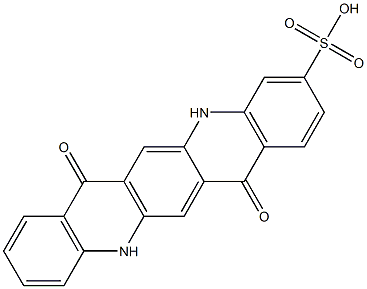 5,7,12,14-Tetrahydro-7,14-dioxoquino[2,3-b]acridine-3-sulfonic acid 结构式
