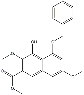 5-(Benzyloxy)-4-hydroxy-3,7-dimethoxynaphthalene-2-carboxylic acid methyl ester 结构式