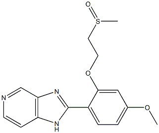 2-[4-Methoxy-2-[2-(methylsulfinyl)ethoxy]phenyl]-1H-imidazo[4,5-c]pyridine 结构式