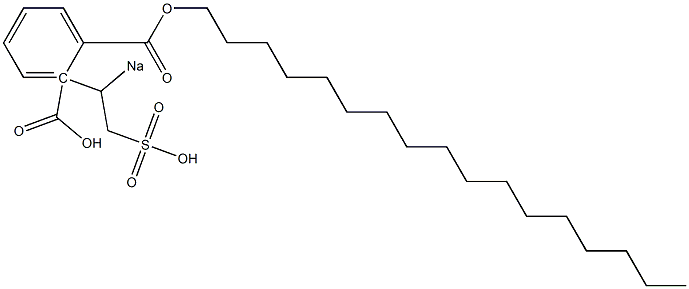 Phthalic acid 1-heptadecyl 2-(1-sodiosulfoethyl) ester 结构式