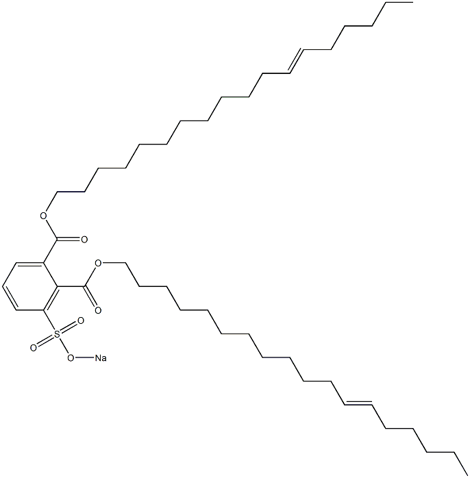 3-(Sodiosulfo)phthalic acid di(12-octadecenyl) ester 结构式