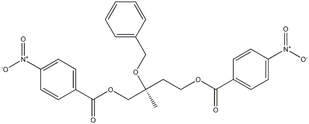 [S,(+)]-2-Benzyloxy-2-methyl-1,4-butanediol 1,4-bis(p-nitrobenzoate) 结构式