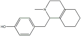 1,2,3,4,5,6,7,8-Octahydro-1-(4-hydroxybenzyl)-2-methylisoquinoline 结构式