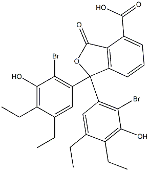 1,1-Bis(6-bromo-3,4-diethyl-5-hydroxyphenyl)-1,3-dihydro-3-oxoisobenzofuran-4-carboxylic acid 结构式
