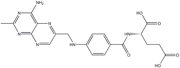 (2S)-2-[4-[N-(4-Amino-2-methyl-6-pteridinylmethyl)amino]benzoylamino]glutaric acid 结构式