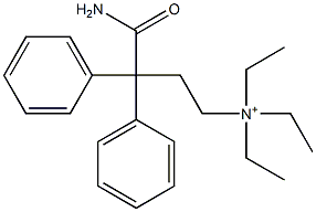 N-(3-Carbamoyl-3,3-diphenylpropyl)-N,N-diethylethanaminium 结构式