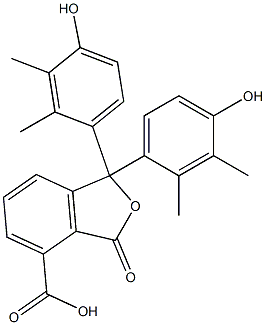 1,3-Dihydro-1,1-bis(4-hydroxy-2,3-dimethylphenyl)-3-oxoisobenzofuran-4-carboxylic acid 结构式