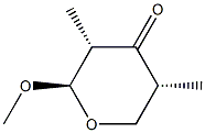 (2R,3S,5R)-2-Methoxy-3,5-dimethyl-2,3,5,6-tetrahydro-4H-pyran-4-one 结构式