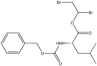 N-Benzyloxycarbonyl-L-leucine 1,2-dibromoethyl ester 结构式