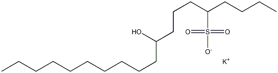 9-Hydroxynonadecane-5-sulfonic acid potassium salt 结构式