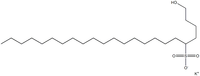 1-Hydroxytricosane-5-sulfonic acid potassium salt 结构式