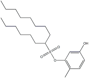 7-Pentadecanesulfonic acid 3-hydroxy-6-methylphenyl ester 结构式