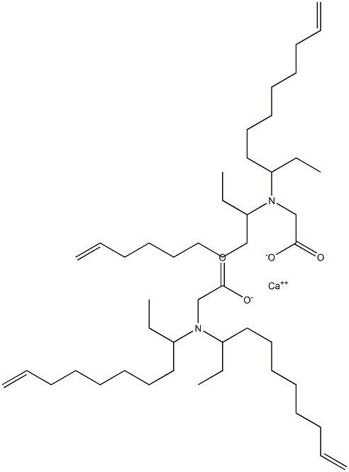 Bis[N,N-di(10-undecen-3-yl)glycine]calcium salt 结构式