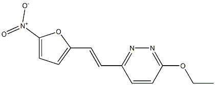 3-Ethoxy-6-[2-(5-nitro-2-furyl)ethenyl]pyridazine 结构式
