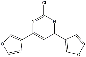 2-Chloro-4-(3-furanyl)-6-(3-furanyl)pyrimidine 结构式