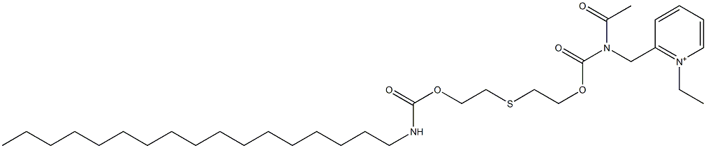 1-Ethyl-2-[N-acetyl-N-[2-[2-(heptadecylcarbamoyloxy)ethylthio]ethoxycarbonyl]aminomethyl]pyridinium 结构式