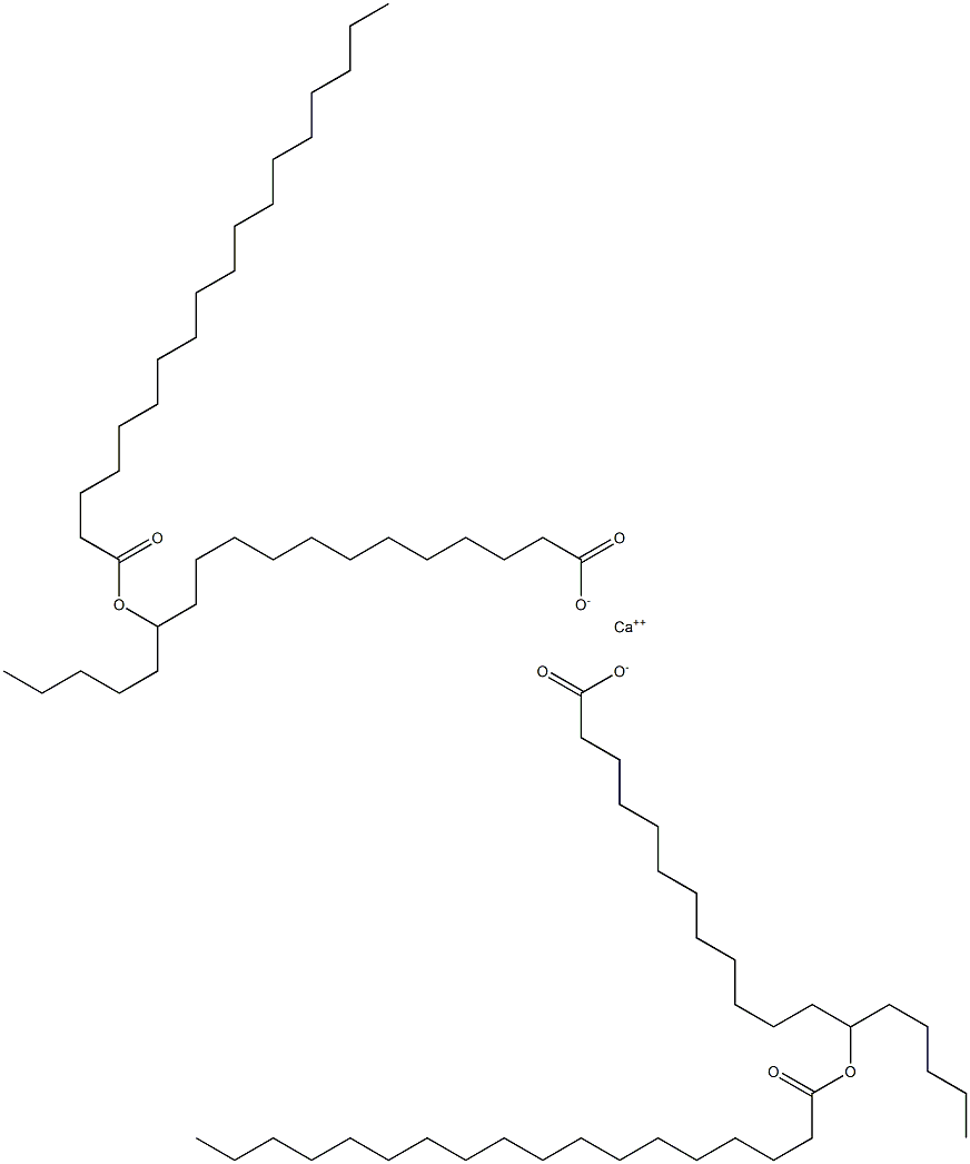 Bis(13-stearoyloxystearic acid)calcium salt 结构式