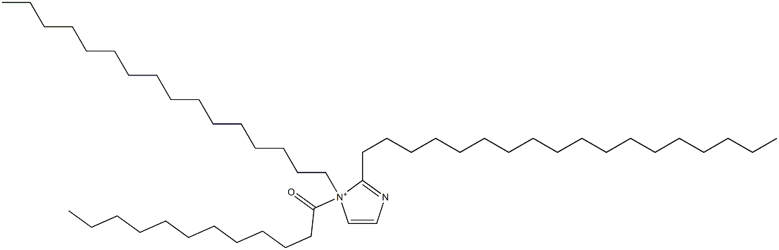 1-Hexadecyl-2-octadecyl-1-dodecanoyl-1H-imidazol-1-ium 结构式