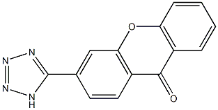 3-(1H-Tetrazol-5-yl)-9H-xanthen-9-one 结构式