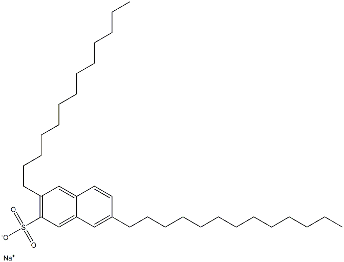 3,7-Ditridecyl-2-naphthalenesulfonic acid sodium salt 结构式