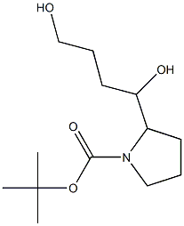 2-(1,4-Dihydroxybutyl)-1-pyrrolidinecarboxylic acid tert-butyl ester 结构式