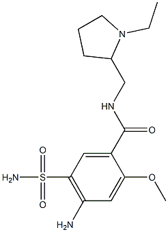 4-Amino-5-(aminosulfonyl)-N-[(1-ethyl-2-pyrrolidinyl)methyl]-2-methoxybenzamide 结构式