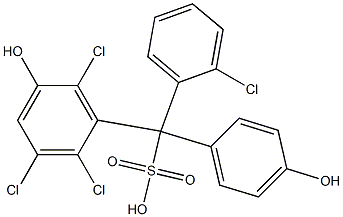 (2-Chlorophenyl)(2,3,6-trichloro-5-hydroxyphenyl)(4-hydroxyphenyl)methanesulfonic acid 结构式