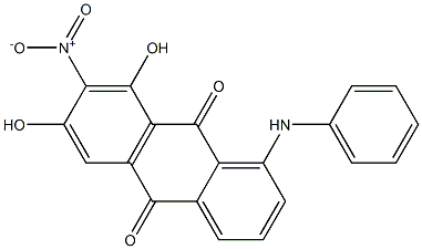 1-Anilino-6,8-dihydroxy-7-nitroanthraquinone 结构式