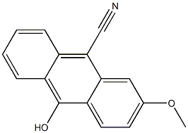 2-Methoxy-10-hydroxyanthracene-9-carbonitrile 结构式