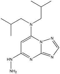 5-Hydrazino-7-diisobutylamino[1,2,4]triazolo[1,5-a]pyrimidine 结构式