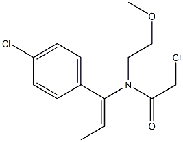 N-[1-(4-Chlorophenyl)-1-propenyl]-N-[2-methoxyethyl]-2-chloroacetamide 结构式