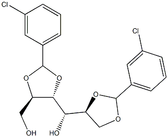 2-O,3-O:5-O,6-O-Bis(3-chlorobenzylidene)-L-glucitol 结构式