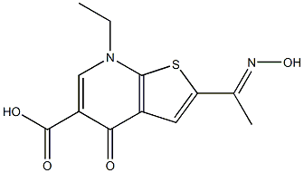 2-[1-(Hydroxyimino)ethyl]-7-ethyl-4,7-dihydro-4-oxothieno[2,3-b]pyridine-5-carboxylic acid 结构式