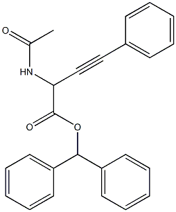 2-Acetylamino-4-phenyl-3-butynoic acid diphenylmethyl ester 结构式