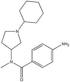 4-Amino-N-(1-cyclohexylpyrrolidin-3-yl)-N-methylbenzamide 结构式