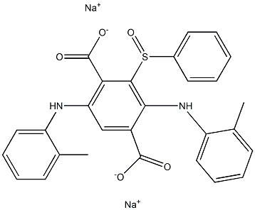 2-(Phenylsulfinyl)-3,6-di(o-toluidino)terephthalic acid disodium salt 结构式
