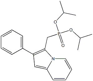 (2-Phenylindolizin-3-yl)methylphosphonic acid diisopropyl ester 结构式