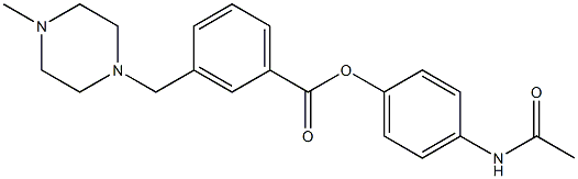 4-(Acetylamino)phenol 3-[(4-methylpiperazin-1-yl)methyl]benzoate 结构式