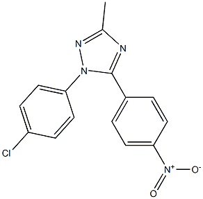 1-(4-Chlorophenyl)-5-(4-nitrophenyl)-3-methyl-1H-1,2,4-triazole 结构式