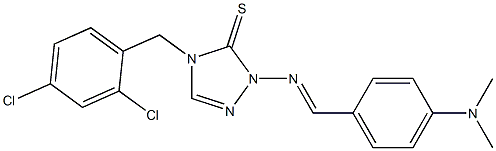 1-(p-Dimethylaminobenzylidene)amino-4-(2,4-dichlorobenzyl)-1H-1,2,4-triazole-5(4H)-thione 结构式