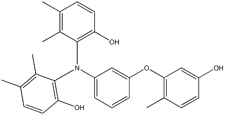 N,N-Bis(6-hydroxy-2,3-dimethylphenyl)-3-(3-hydroxy-6-methylphenoxy)benzenamine 结构式