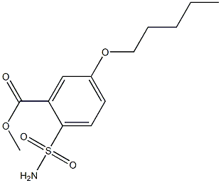 5-Pentyloxy-2-sulfamoylbenzoic acid methyl ester 结构式