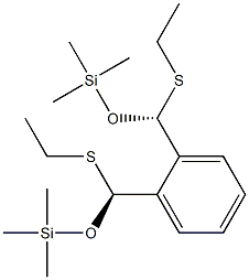 1-[(R)-(Trimethylsilyloxy)(ethylthio)methyl]-2-[(S)-(trimethylsilyloxy)(ethylthio)methyl]benzene 结构式