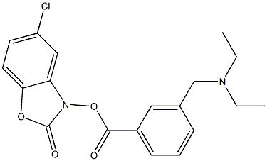 3-[(Diethylamino)methyl]benzoic acid (5-chloro-2,3-dihydro-2-oxobenzoxazol)-3-yl ester 结构式