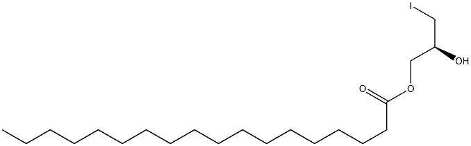 [S,(-)]-3-Iodo-1,2-propanediol 1-stearate 结构式