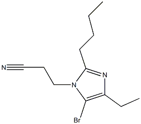 5-Bromo-2-butyl-1-(2-cyanoethyl)-4-ethyl-1H-imidazole 结构式