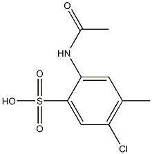 2-Acetylamino-5-chloro-4-methylbenzenesulfonic acid 结构式