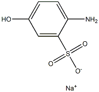 2-Amino-5-hydroxybenzenesulfonic acid sodium salt 结构式