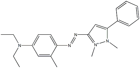 3-[[4-(Diethylamino)-2-methylphenyl]azo]-1,2-dimethyl-5-phenyl-1H-pyrazol-2-ium 结构式