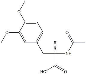 (2R)-2-(Acetylamino)-2-methyl-3-(3,4-dimethoxyphenyl)propionic acid 结构式